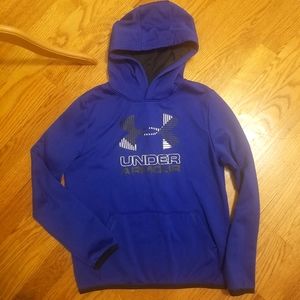Under armour sweatshirt Y medium blue black & white